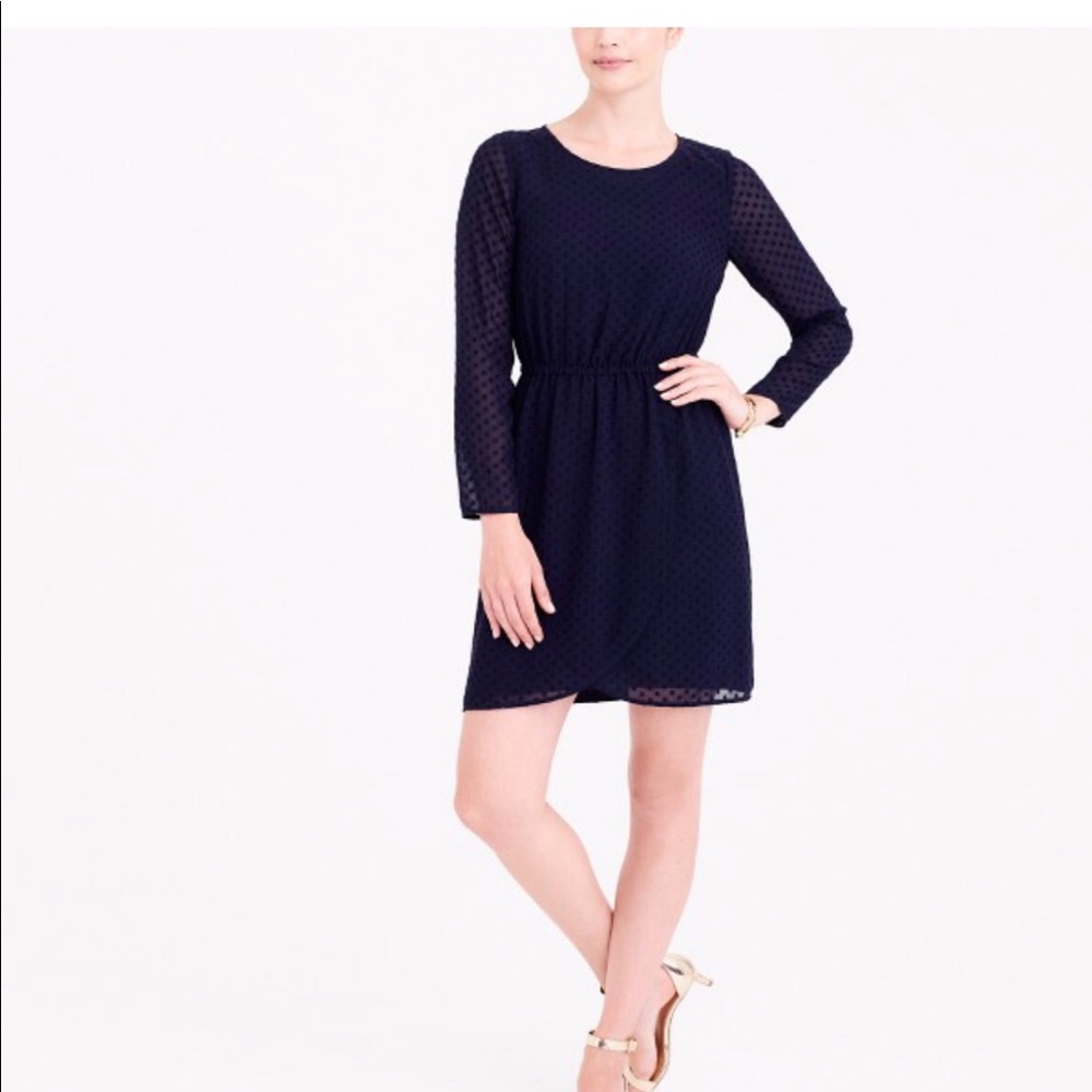 J. Crew Factory Clip Dot Tulip Hem Dress. Size 2.